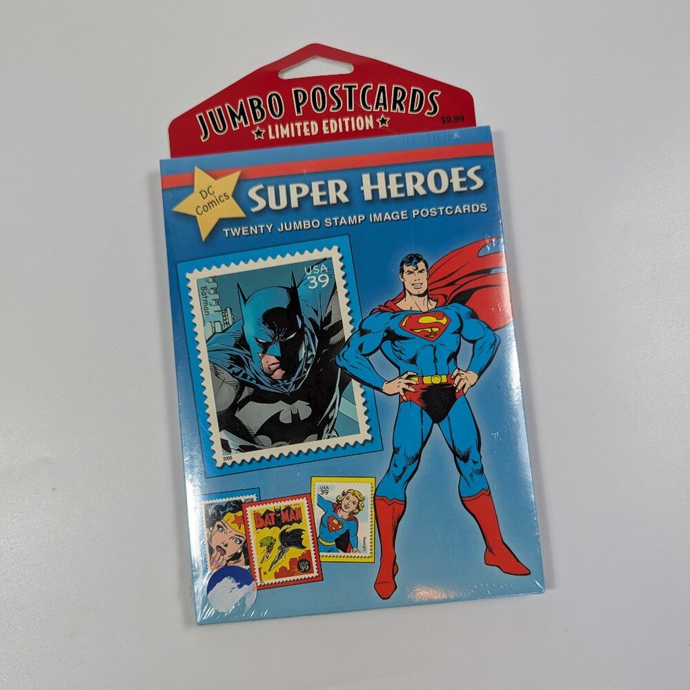 DC Super Heroes Limited Edition Jumbo Stamp Image Postcards Sealed 2005 20 Cards